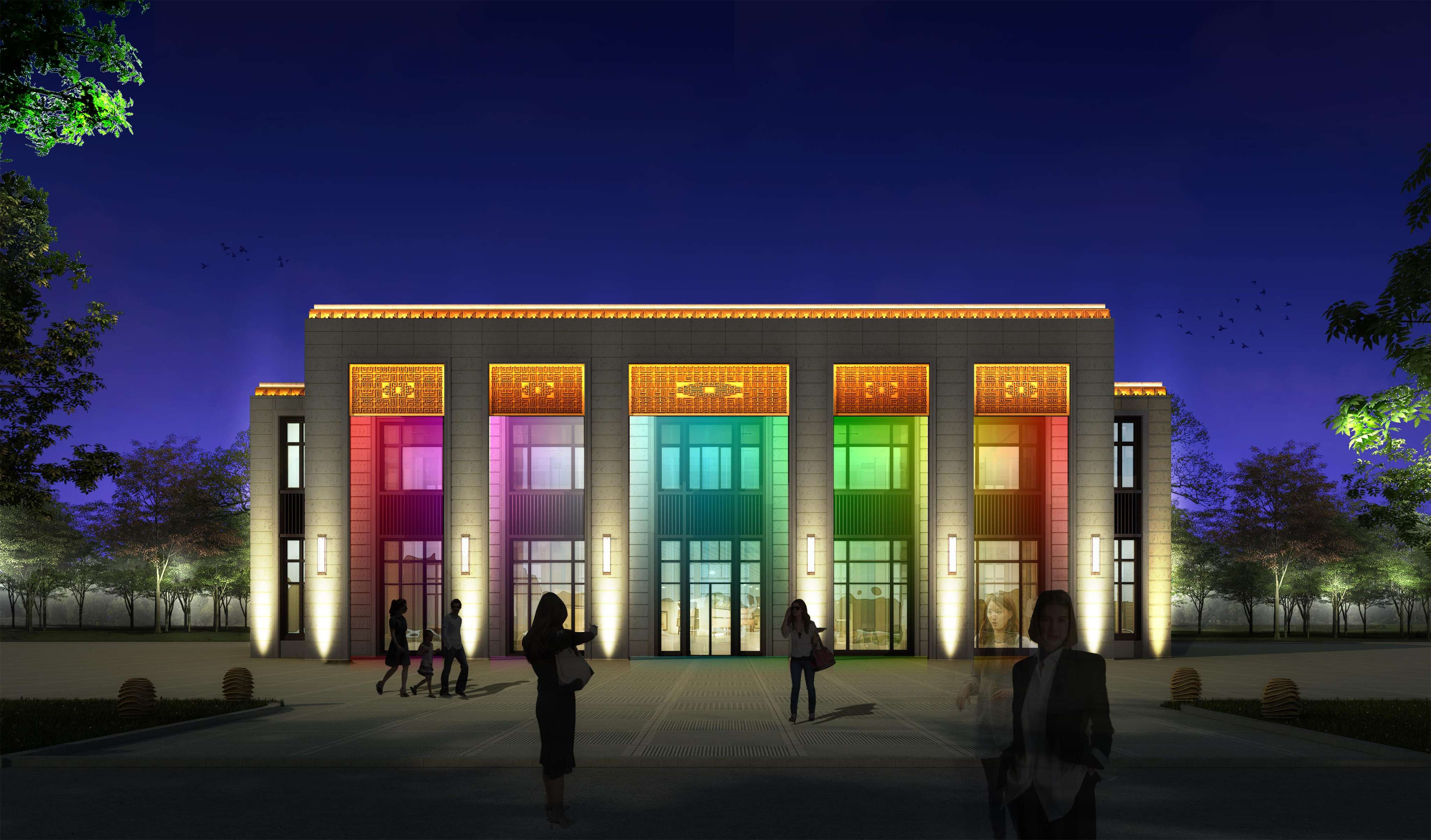 華譽(yù)美璟售樓部樓體亮化